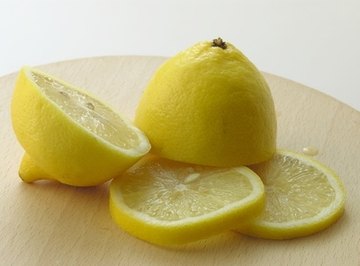 A sliced lemon