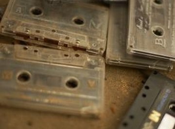 Old cassettes used magnetic tape to store audio for playback.