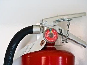 Fire extinguishers have gauges that indicate the charge level.