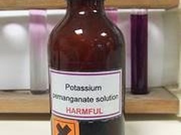 A potassium permanganate solution
