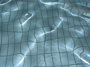 The calcium hypochlorite used in swimming pools is much stronger than household bleach.