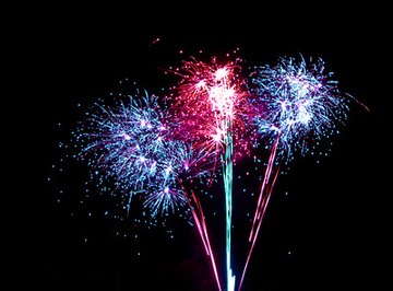 The color of fireworks depends on their constituent elements.