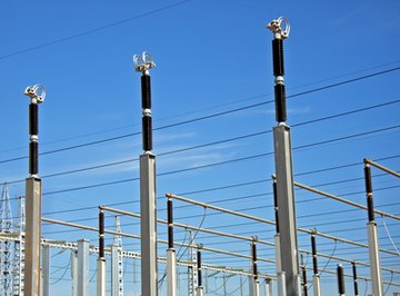 Substations alter levels of voltage with the use of transformers.