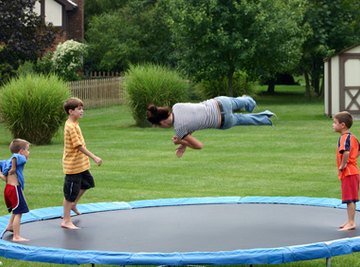 As a science project, you can see how weight impacts bounce height on a trampoline.