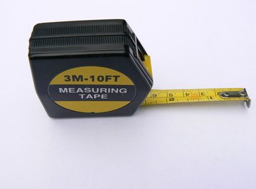 Use a tape measure to determine width and length for larger spaces.