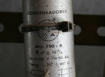 A capacitor starts a single-phase AC electric motor.