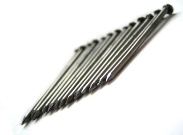 Steel nails make an excellent core for a DIY electromagnet because iron is a ferromagnetic material.