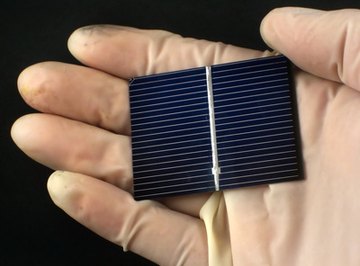 Solar cells, like these, are built into solar lights.