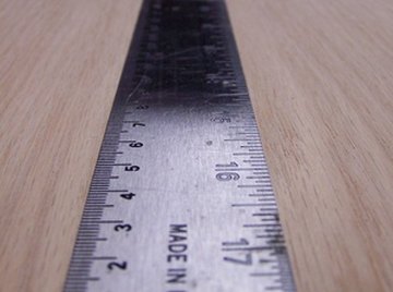 This ruler has centimeter (metric) and inch (English) markings.