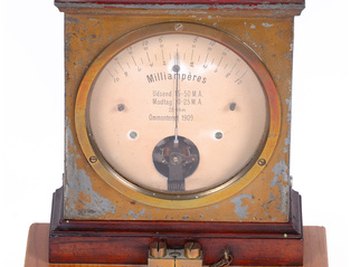 An antique ammeter.