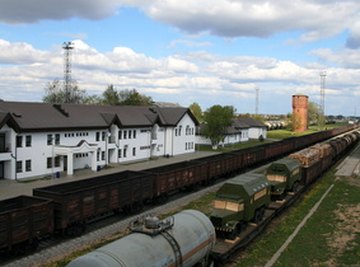 Cylindrical oils tanks, like this rail road tanker, can be calculated with a simple volume formula.