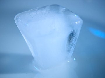 Calcium chloride can quickly melt an ice cube.