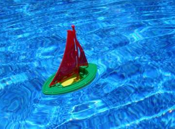 Toy Boat Sailing in a Pool