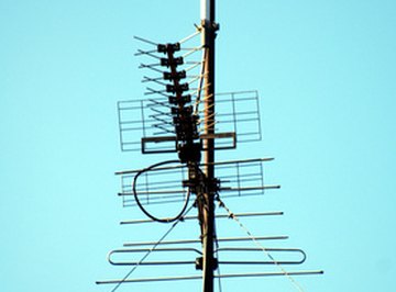 The height of an antenna can be measured using trigonometry.