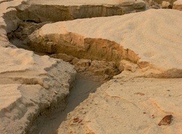 Sand, gravel and larger stones can be used to prevent erosion.