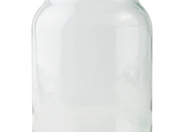 A wide-mouthed glass jar is the best kind of jar to use.