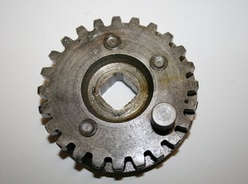 A spur gear is common, simple and strong.