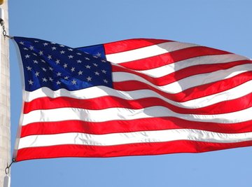 Create an American flag for a school project about the United States of America.
