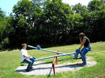 A teeter-totter is a lever with the fulcrum in the middle.