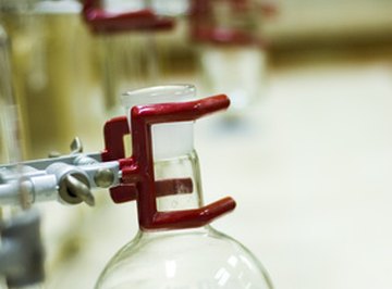 Chemists use rubber stoppers to contain liquids in flasks and keep contaminants out.