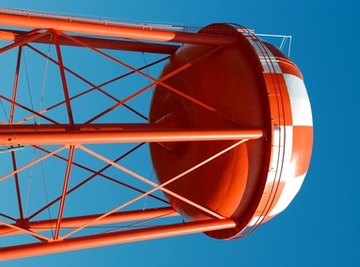 Water towers can be made colorful.