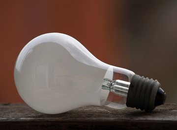 A light bulb emits lumes based on its wattage.