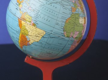 Globes display the Earth's axial tilt.