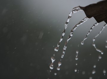 Collecting rain water run-off from your roof is an easy way to conserve water.