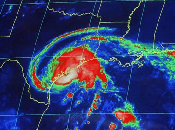 Modern radar and satellite images help predict and track hurricane pathways.