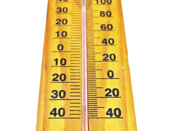 A thermometer illustrates the relationship between Celsius and Fahrenheit.