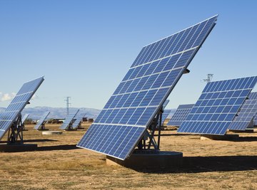 Solar panels can easily be grouped to form large arrays.