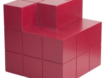 Cubes are three-dimensional figures with the same width, length and depth.