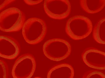 Hemoglobin gives red blood cells their identifying color.