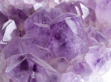 Close up of amethyst crystals.