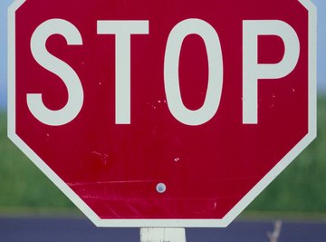 Stop signs are regular octagons with both types of diameters.