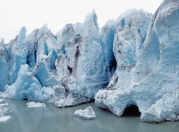 Glaciers carry huge amounts of clay and rock as they wear away the landscape.