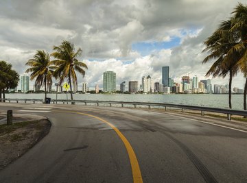 Storm brewing in Florida along ocean.