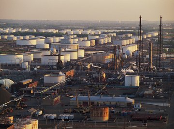 An oil refinery.