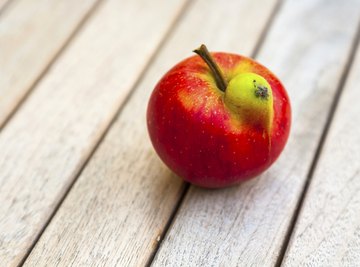 Close-up of mutated apple.