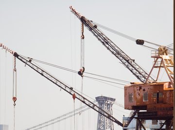 Cranes use pulley systems to lift massive objects.