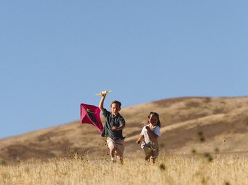 The casual kite flyer can estimate wind speed using a ribbon attached to a stick.