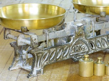 Close-up of beautiful pan balance scale