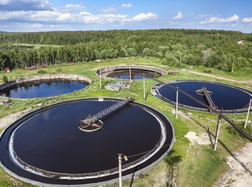 The EPA sets standards for waste water treatment plants.