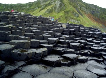 When volcanic rock fractures into polygonal columns, it is called a columnar joint.