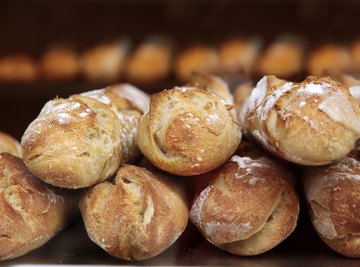 Bread for sale at a bakery.