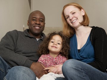 A family posing for a picture.