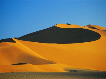 Africa's coastal Namib Desert has extensive areas of sand dunes.