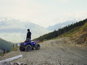 ATV on side of dirt road