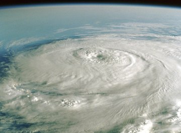 A tropical cyclone goes through a series of developmental stages.