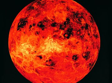 planet venus surface features